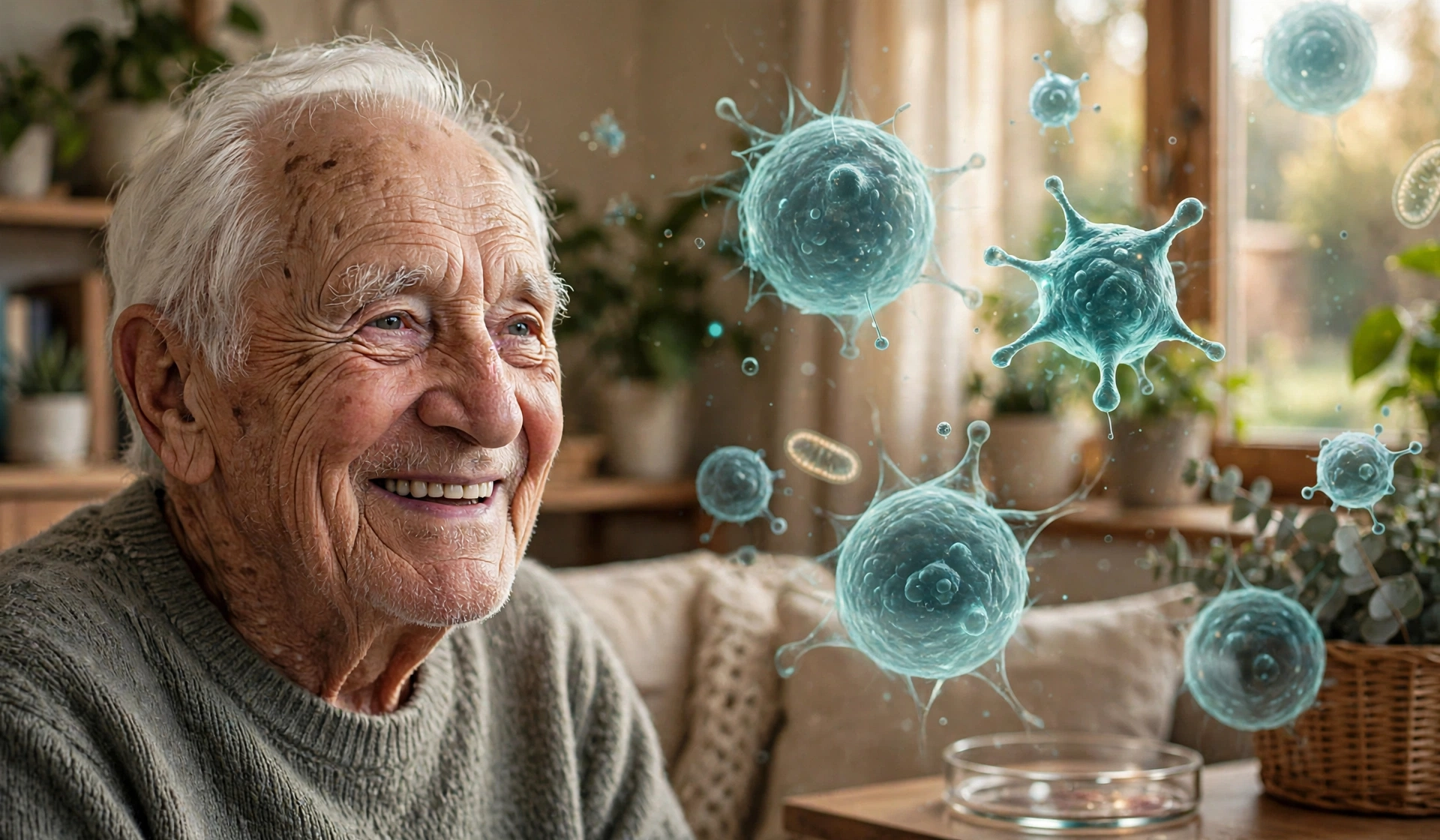 Cell Press study of 28 Japanese participants finds CD4 cytotoxic T cells rise from 4% in 70s-90s to 9.6% centenarians, 17.6% supercentenarians with clonal expansion.