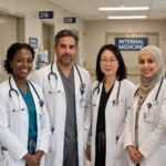 JAMA study shows 47.2 percent of US internal medicine physicians are foreign born serving vulnerable underserved populations nationally consistently significantly effectively.
